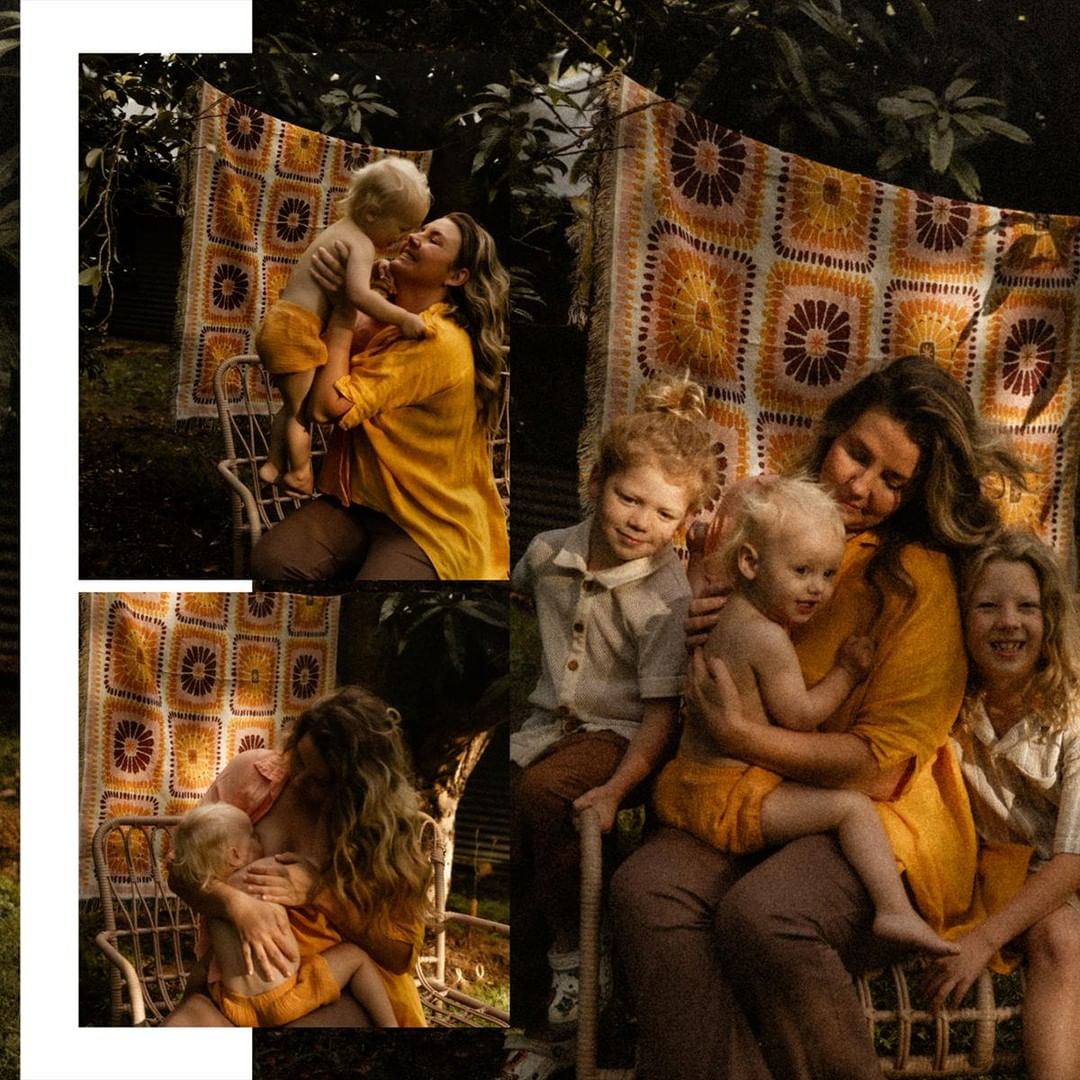 Self Portrait photo by Kohvi Kids founder Kendell Tyne with her three boys at home.